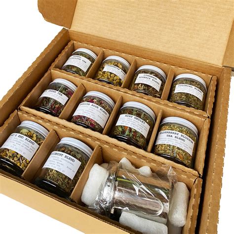 Herbal Tea Gift Set Pack Sample Sized Jars With Tea Etsy