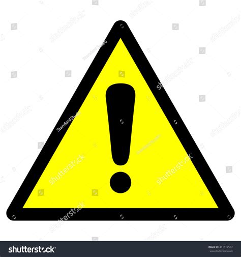 General Warning Sign Exclamation Mark Vector Stok Vektör Telifsiz 411517537 Shutterstock