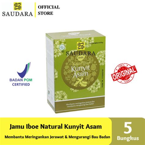 Jual Jamu IBOE Health Drink Kunyit Asam 5 Sachet Kota Surabaya