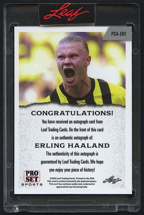 Erling Haaland 2022 Leaf Pro Set #PSA-EH1 Autograph | Pristine Auction