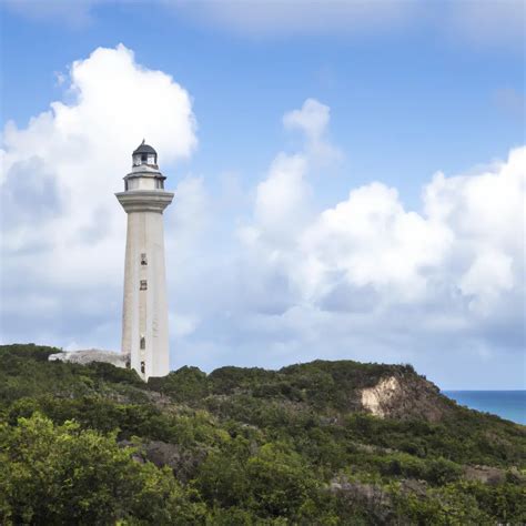 Great Bird Island Lighthouse In Antigua And Barbuda Overviewprominent