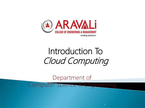 Introduction To Cloud Computing PPT