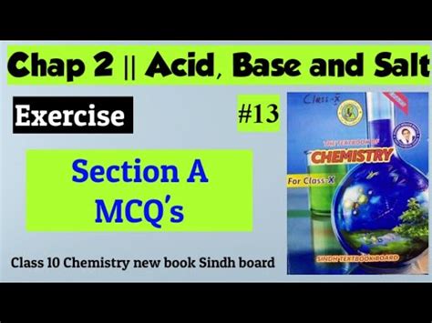 Exercise Sec A Mcq S Chap Acid Base Salt Class Chemistry New