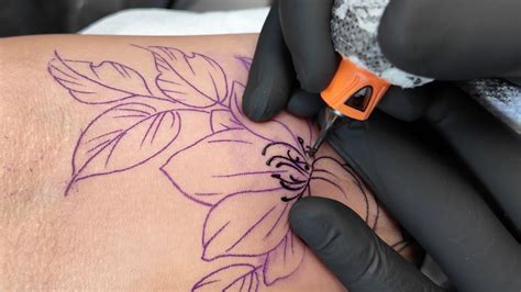 Whip Shading Flower Tattoo Youtube