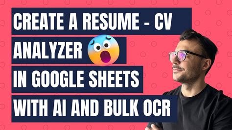 How To Create A Resume CV Analyzer In Google Sheets With AI And Bulk