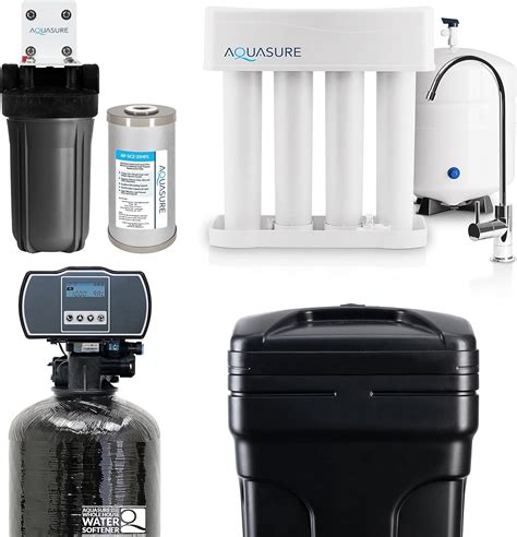 Aquasure Whole House Water Filtration Bundle Wwater Softener 75 Gpd