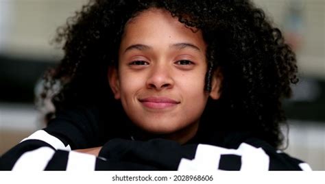 Happy Black Girl Smiling Camera African Stock Photo 2028968606 ...