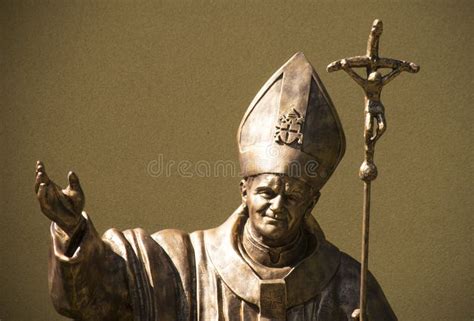 Statua Pope John Paul II Dili Timor Wschodni Obraz Editorial Obraz