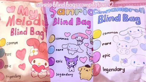 Sanrio Blind Bags Compilation Asmr Sanriolve Blind Bags Diy