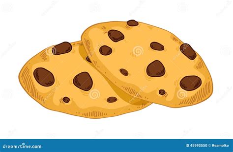 Estilo Dibujado Dulce De Las Galletas A Disposición Ilustración Del