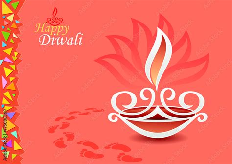 Origami greeting card of Diwali celebrations Stock Vector | Adobe Stock