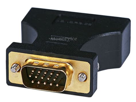 Monoprice Hd15 Vga Male To Dvi A Female Adapter Gold Plated