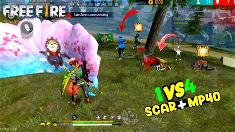 Solo Vs Squad🔥over Power Gameplay😱scar Mp40 Must Watch Garena Free Fire Tondegamer Trending