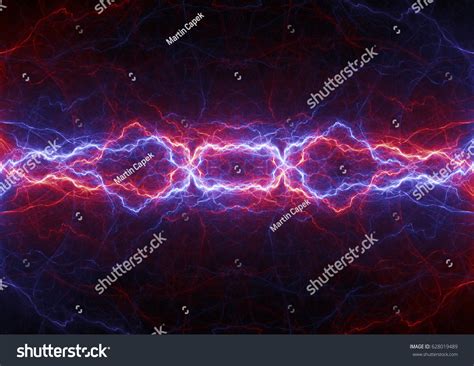 Fire Ice Abstract Lightning Background Stock Illustration 628019489