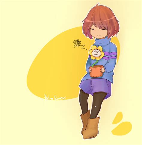 Frisk And Flowey By Saikotsuneki On Deviantart