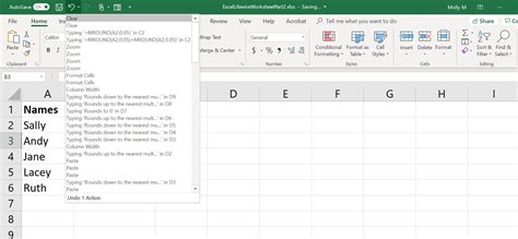 How To Use Undo Redo And Repeat In Excel