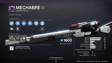 Unleash Devastation With The Ultimate Mechabre Sniper Rifle God Rolls