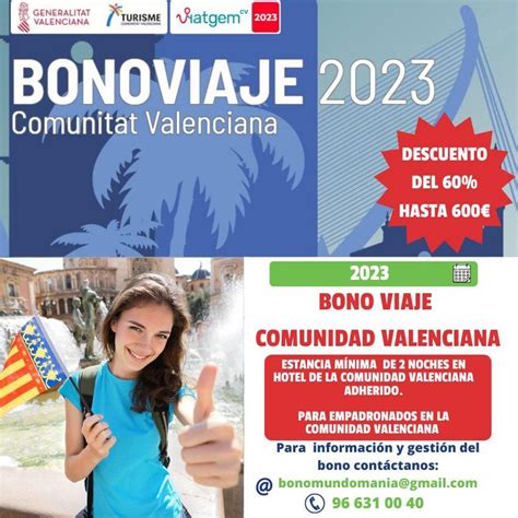 Bono Viaje Comunidad Valenciana 2023 Illice Viajes