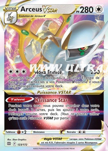 Arceus VSTAR 123 172 Carte Pokémon Cartes à l Unité Français Ult