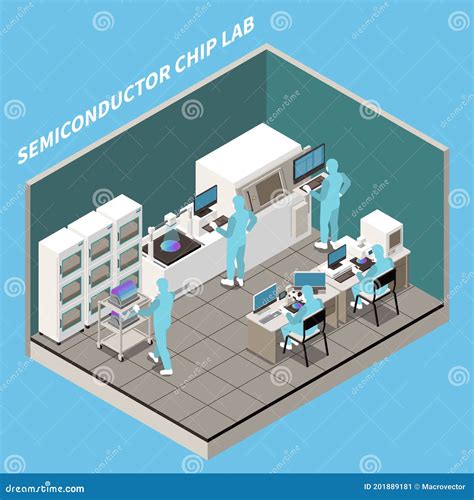 Silicon Chip Lab Composition Stock Vector Illustration Of Plant