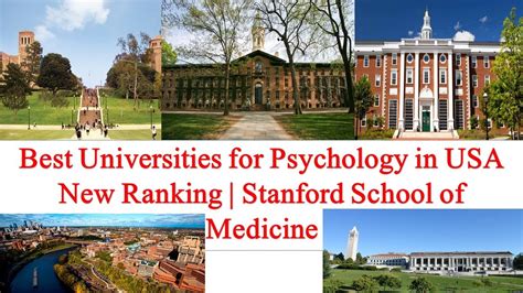 Best Universities For Psychology In Usa New Ranking 2021 Stanford