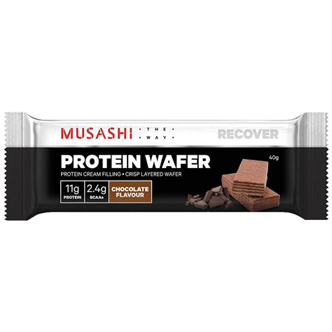 Musashi Protein Bar Wafer Chocolate 12x40g Borgo Wholesale Distribution