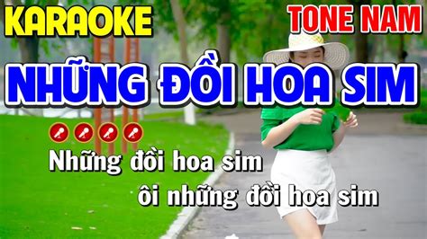 Nh Ng I Hoa Sim Karaoke Nh C S Ng Tone Nam Karaoke Mai Ph M Youtube