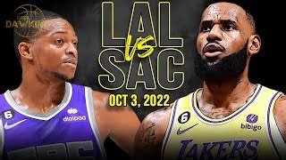 Los Angeles Lakers Vs Sacramento Kings Full Game Highlights Oct 3