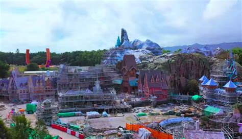 Hong Kong Disneyland Shares Drone Footage Of Construction On Frozen