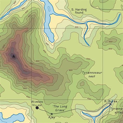 Isla Sorna Topographic Map From The Lost World Jurassic Park Made In Affinity Designer R