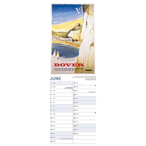 National Railway Museum Railway Poster Art Slim Calendar 2025 Carousel