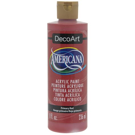 Primary Red Americana Acrylic Paint 8 Ounce Hobby Lobby 1849470