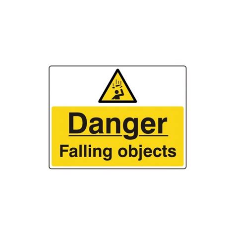 Danger Falling Objects Safety Signs Uk