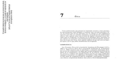 Principios Comunes En Psicoterapia Ética [download Pdf]