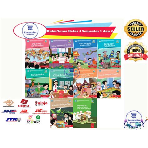 Jual Buku Tematik Kelas 4 Sd Tema 1 2 3 4 5 6 7 8 9 Semester 1 Dan 2