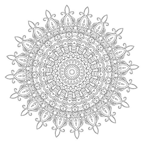 Mandala Kleurplaten Voor Volwassenen Premium Vector