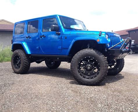 Custom Hydro Blue Jeep Wrangler Rubicon built by Venom Motorsports. Automotive Customizing shop ...