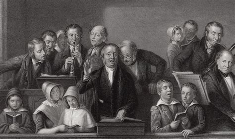 Thomas Webster 1800s Detailed Engraving The Village Choir