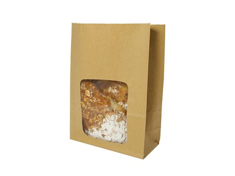 Take Out Food Bags Kraft Natureflex Window Bloomer Bags Vegware