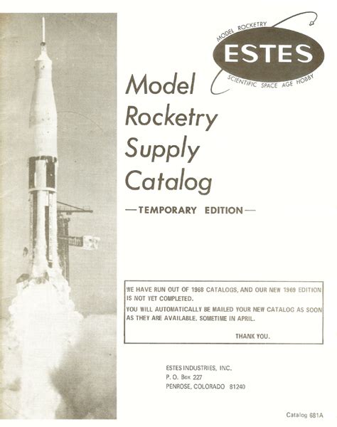 Vintage Estes Rockets | 1968 Catalogue