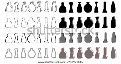 Vector Set Vases Different Shapes Vases Stock Vector (Royalty Free) 2237971815 | Shutterstock