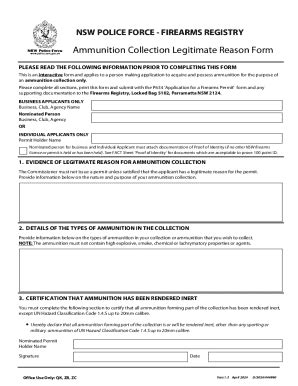 Fillable Online Firearms Instructor Legitimate Reason Form Fax Email