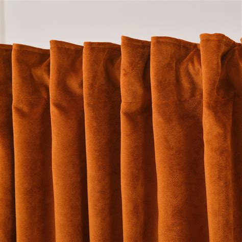 Burnt Orange 2 Luxury Velvet Curtainscustom Madewindow Etsy