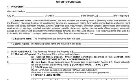 Free House Sale Contract Template Real Estate Purchase Agreement form ...