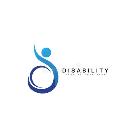 Modern Disabled People Support Logo Stock Vector Illustration Of