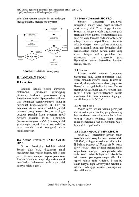 PEMILAHAN JENIS SAMPAH LOGAM DAN NON-LOGAM SKALA KECIL SECARA OTOMATIS ...