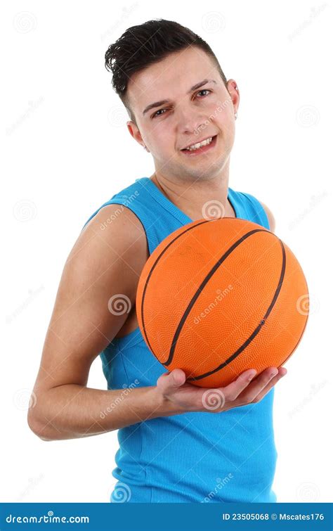 Guy With A Basketball Stock Photo Image Of Competition 23505068