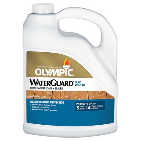 Olympic WaterGuard Transparent Exterior Wood Stain And Sealer Woodland