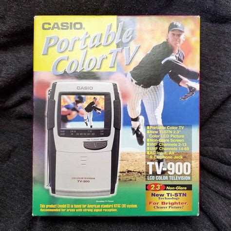 Vintage Casio Portable Lcd Color Handheld Tv 900 In Box 23 Screen