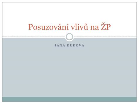 PPT Posuzování vlivů na ŽP PowerPoint Presentation free download